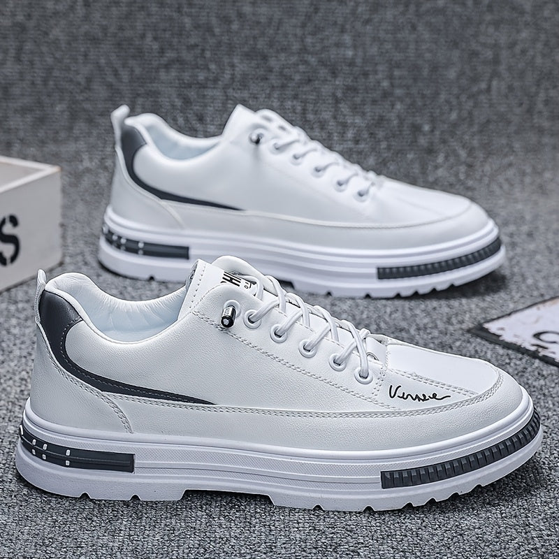 Men's Mid-Top Casual Sport Shoes with PU Upper