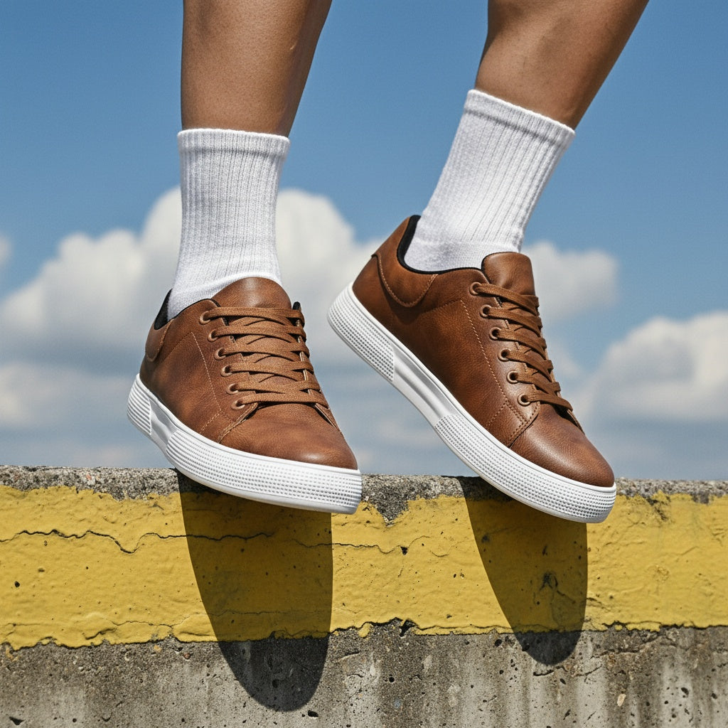 Men's Casual Low-Top Sports Shoes with Breathable Upper