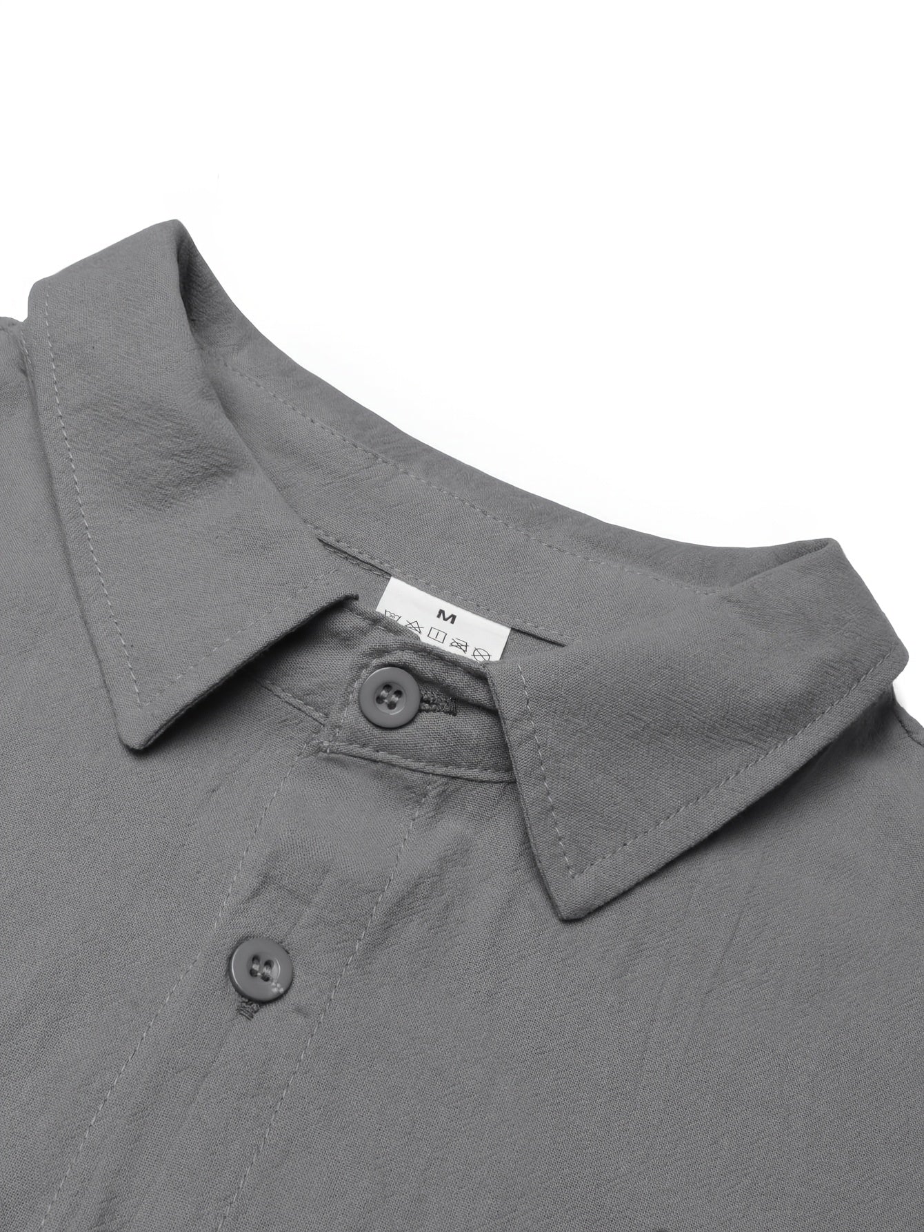 Men's White Linen Casual 2-Piece Set for Summer & Beach