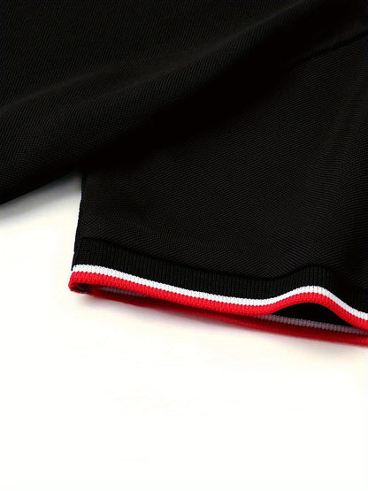 Men'S Stylish Polo Shirt with Milan Print, Perfect for Summer Sports And Casual Outings - ayq