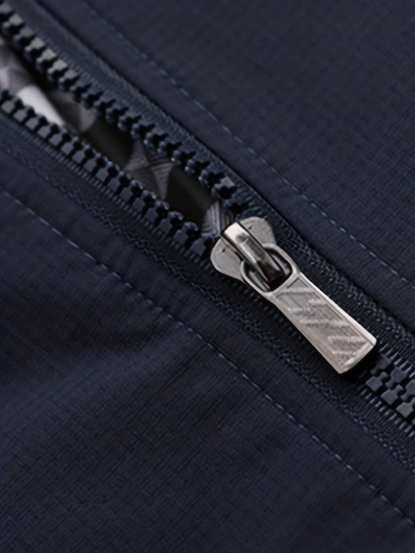 Men's Long Sleeve Zip Up Stand Collar Coat, Business Stand Collar Jacket With Zipper Pockets, Spring Autumn Men's Clothing