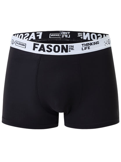 Men’s 4-Pack Solid Color Boxer Briefs with Stretch Fabric