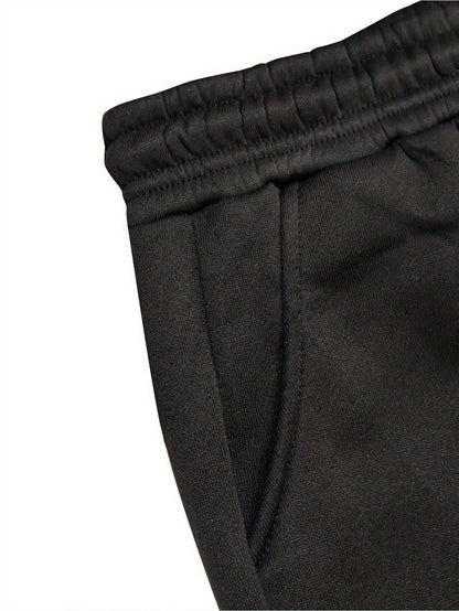 Men's Autumn and Winter Casual Loose Couple Hoodie Set, Stylish Sweatshirt with Long Pants Outfit