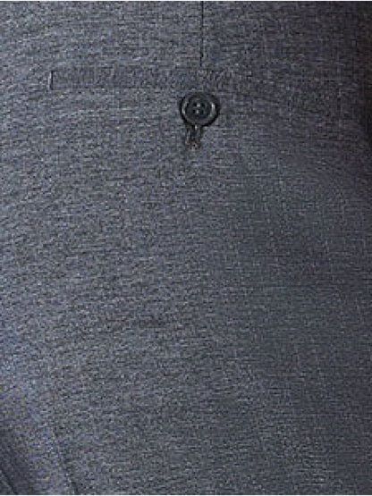 Men'S Solid Color Straight Leg Casual Business Casual Pants, Regular Length, Slight Stretch Polyester Fabric, with Pocket, for Spring/Fall