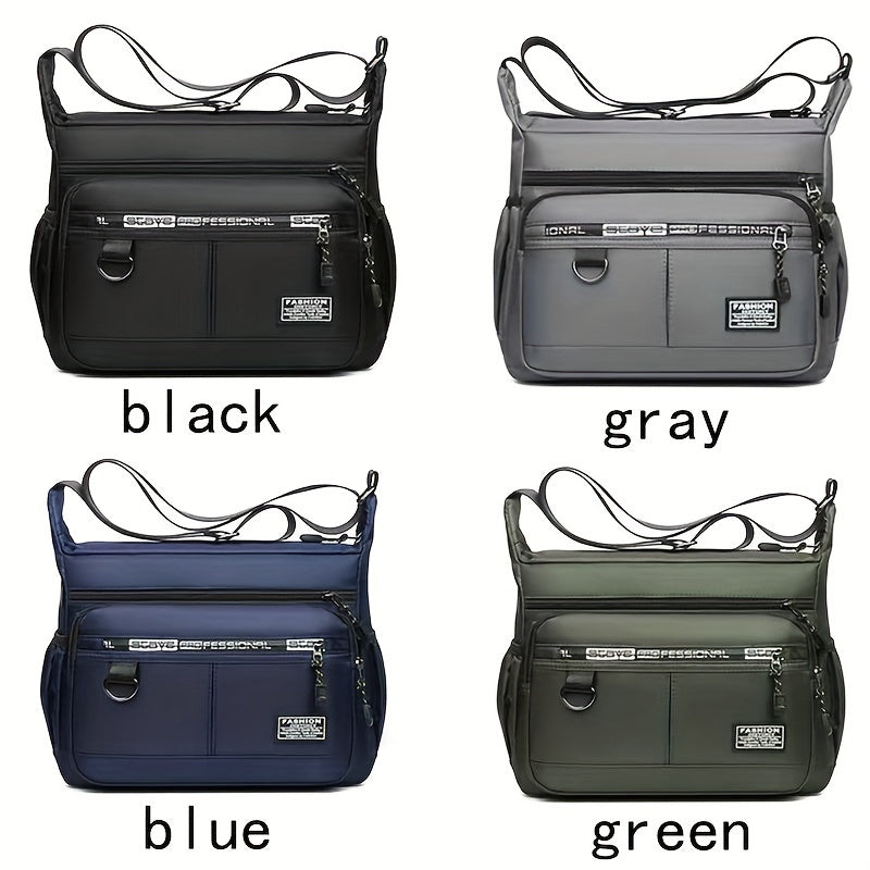 New Men's bag Casual crossbody bag Shoulder bag Business Travel bag Men [Strap style random, random alphabet]
