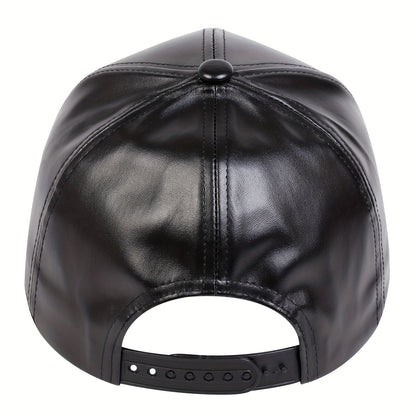 Women's PU Leather Baseball Cap, Adjustable Sun Protection Casual Hat for Spring/Summer Travel and Beach Parties, Movie Theme, Woven Craftsmanship, Buckle Closure, Inelastic Fit, Hats for Summer