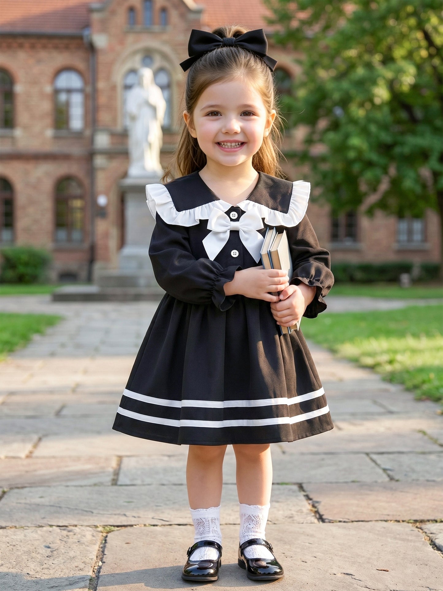 Baby Girl Cute Long Sleeve Dress for Autumn and Winter