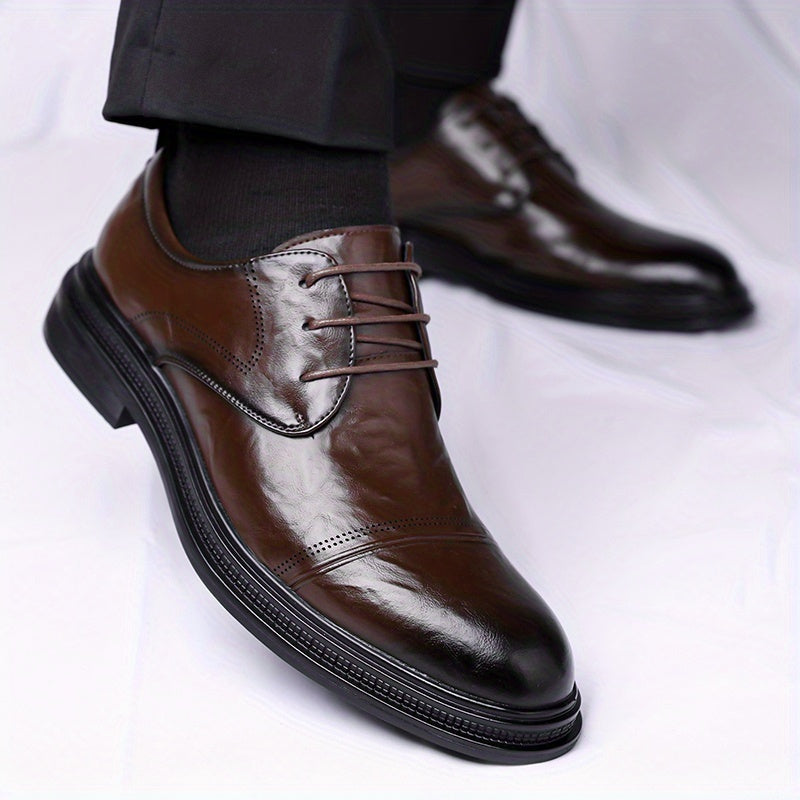 Men's Casual Business Shoes PU Upper Pointed Toe