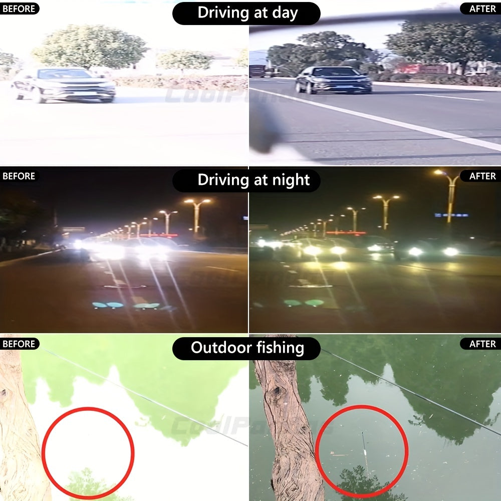 Photochromic Square Sunglasses for Men and Women - Day & Night Driving
