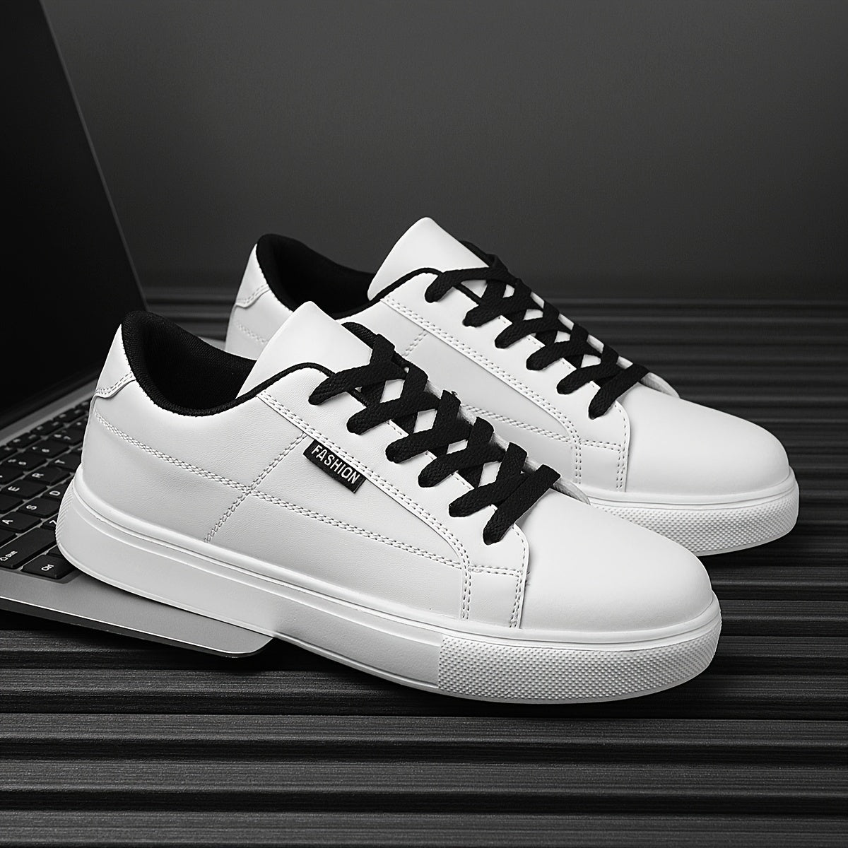 Men's Low-Top Sneakers with Cushioned Sole & Letter '' - - Urban Hiking Shoes Suitable for Daily Wear, Outdoor, Commuting - Lightweight Round-Toe Casual Sports Footwear - ayq