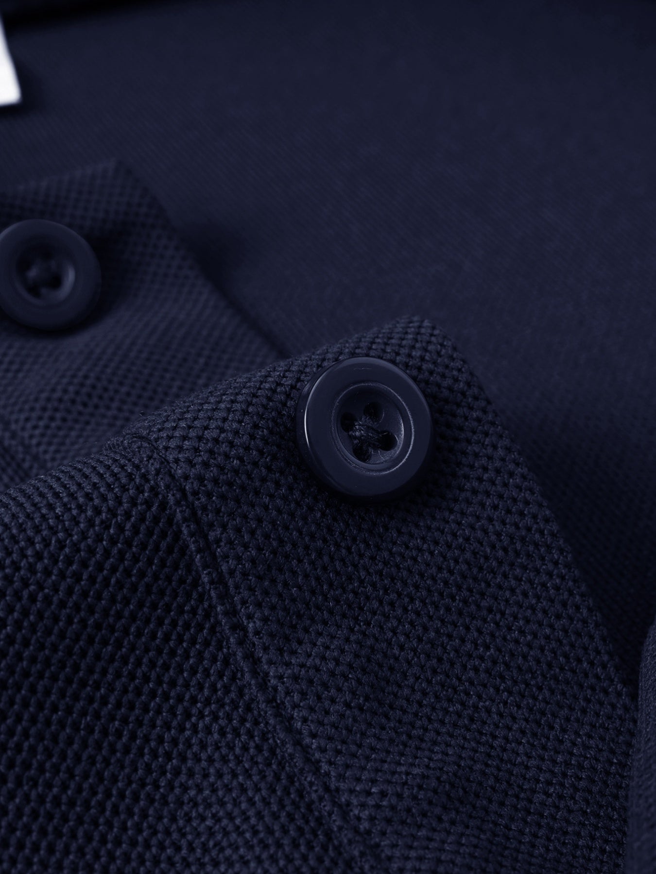 Men's Long Sleeve Polo Shirt with Mountain Peak Pattern