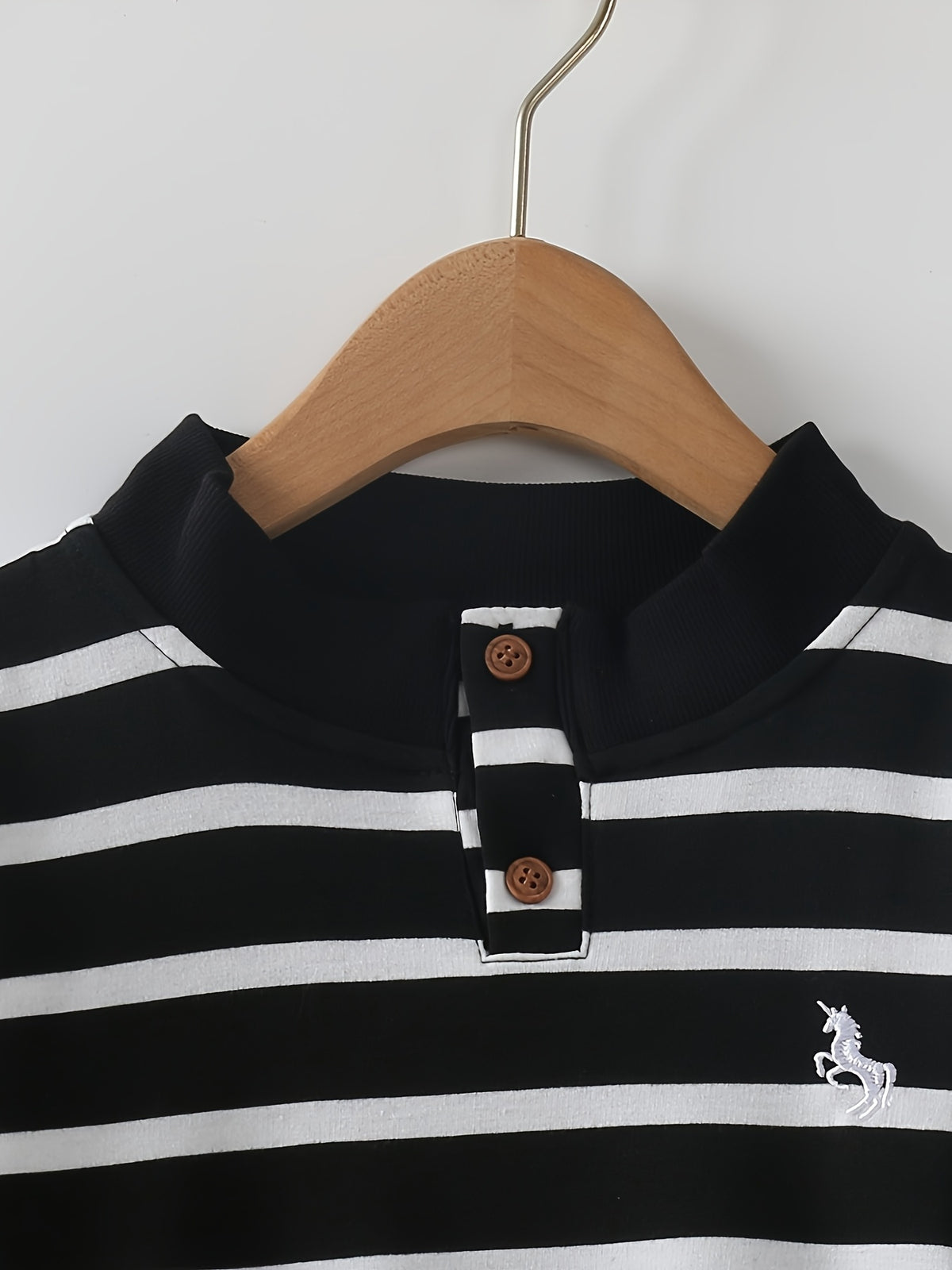 Boys Casual Blue White Striped Long-Sleeve Sweatshirt & Pants Set - ayq
