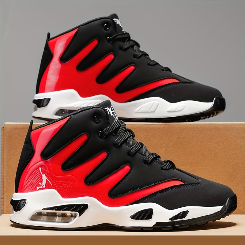 Men's High-Top Basketball Shoes - Heavy-Duty & Stable, Unisex Lace-Up Training Sneakers with Arch Texture and Sole - Ideal for Running, Fitness, Basketball, Walking - Spring/Summer Sneakers - Perfect Gift for Men - Lightweigh - ayq