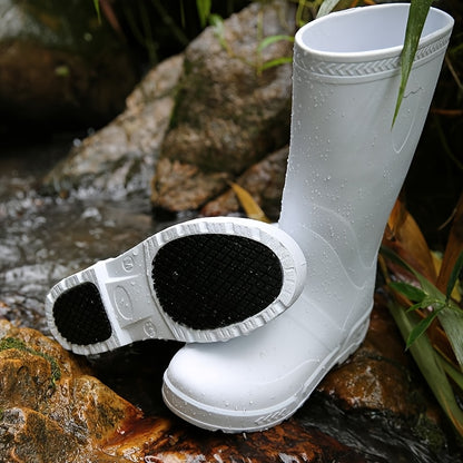 Men's Tall Lightweight Waterproof EVA Rain Boots for Outdoor