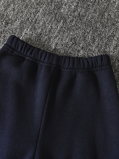 DONABEBE Boys' 2pcs Winter Hooded Jacket & Pants Set - Navy Blue/White Striped Full-Zip Thick Warm Outfit, Casual Playwear & Everyday Outfits for Boys, Easy Care, Perfect for Outdoor, Winter Jacket And Pants For Boys, Winter