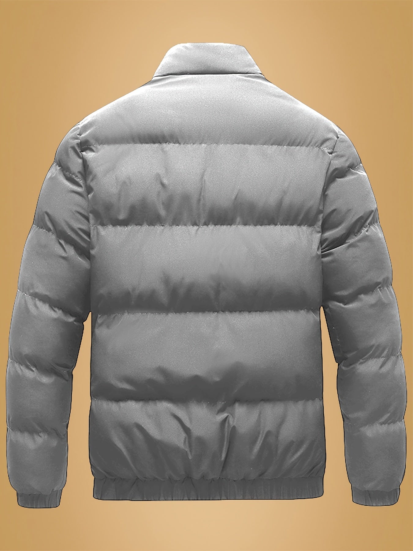 Տղամարդու ամուր ջերմային բաճկոն - Ձմեռային վերնազգեստ՝ կանգնած օձիքով և կայծակաճարմանդով, սև/սպիտակ վերարկու՝ գրվածքով - լվացքի մեքենայով լվացվող սառը եղանակի բաճկոն տղամարդկանց համար (առօրյա և պաշտոնական) - իդեալական է դահուկավազքի, սնոուբորդի համար