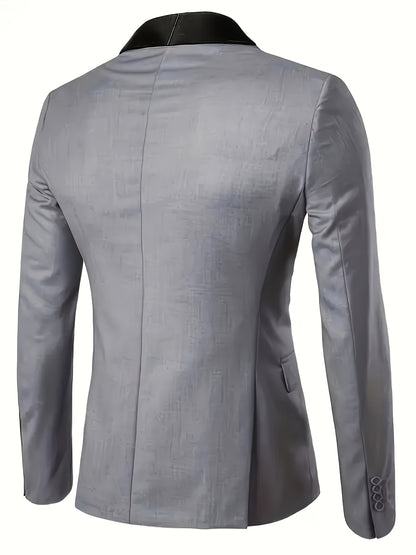Men's 3-Piece Suit Set with Vest and Jacket for Formal Events