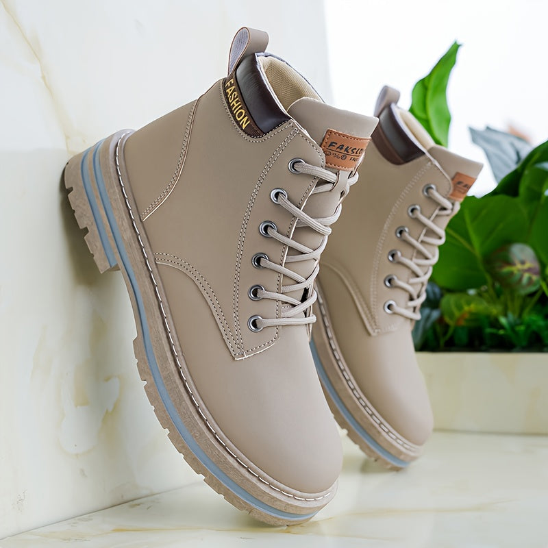 Men's All-Season Casual Hiking Boots with PU Upper