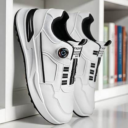 [sneakers] Men'S Large Size Running Shoes | Casual Sports Footwear, Cross-Training, Low-Top, Faux, Lace-Up, All-Season, Solid Color - ayq