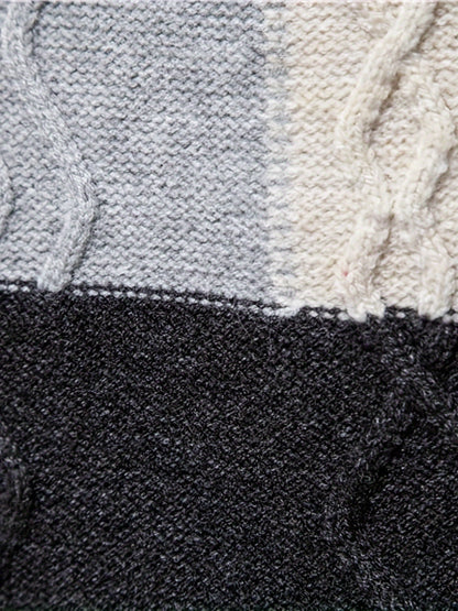 Տղամարդկանց գունագեղ ժակարդե սվիտեր կլոր վզով աշնանային և ձմեռային համար