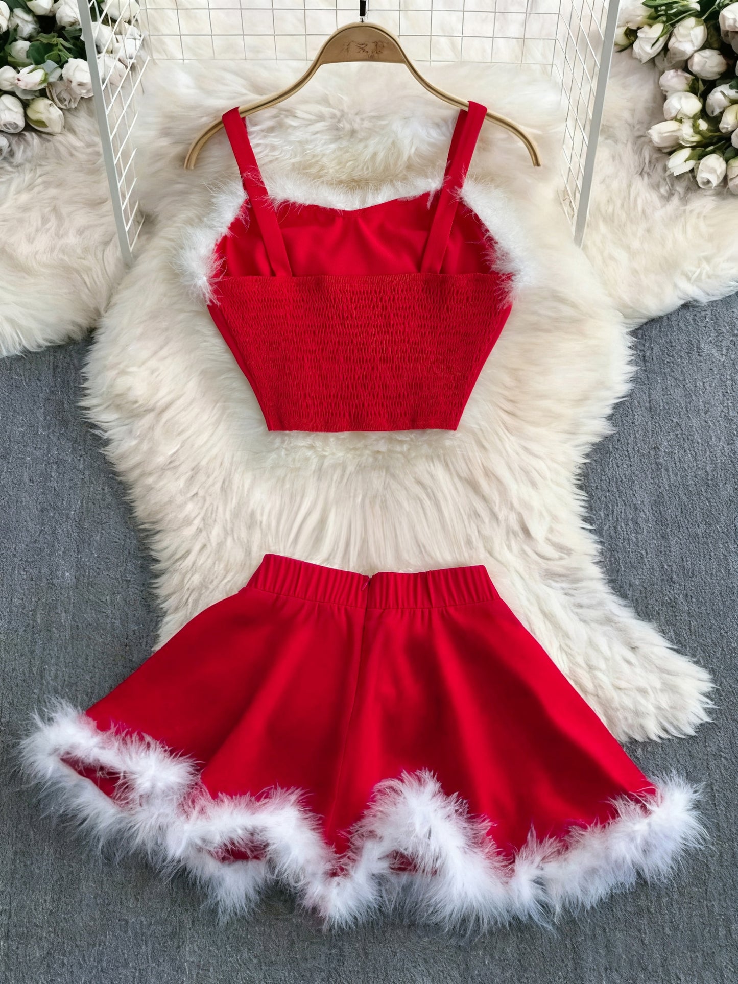 2025 թվականի նոր Սուրբ Ծննդյան երեկույթի, հավաքույթի, ամսաթվի և փափկության զգեստների հավաքածու՝ քաղցր, սեքսուալ կանացի կիսաշրջազգեստով