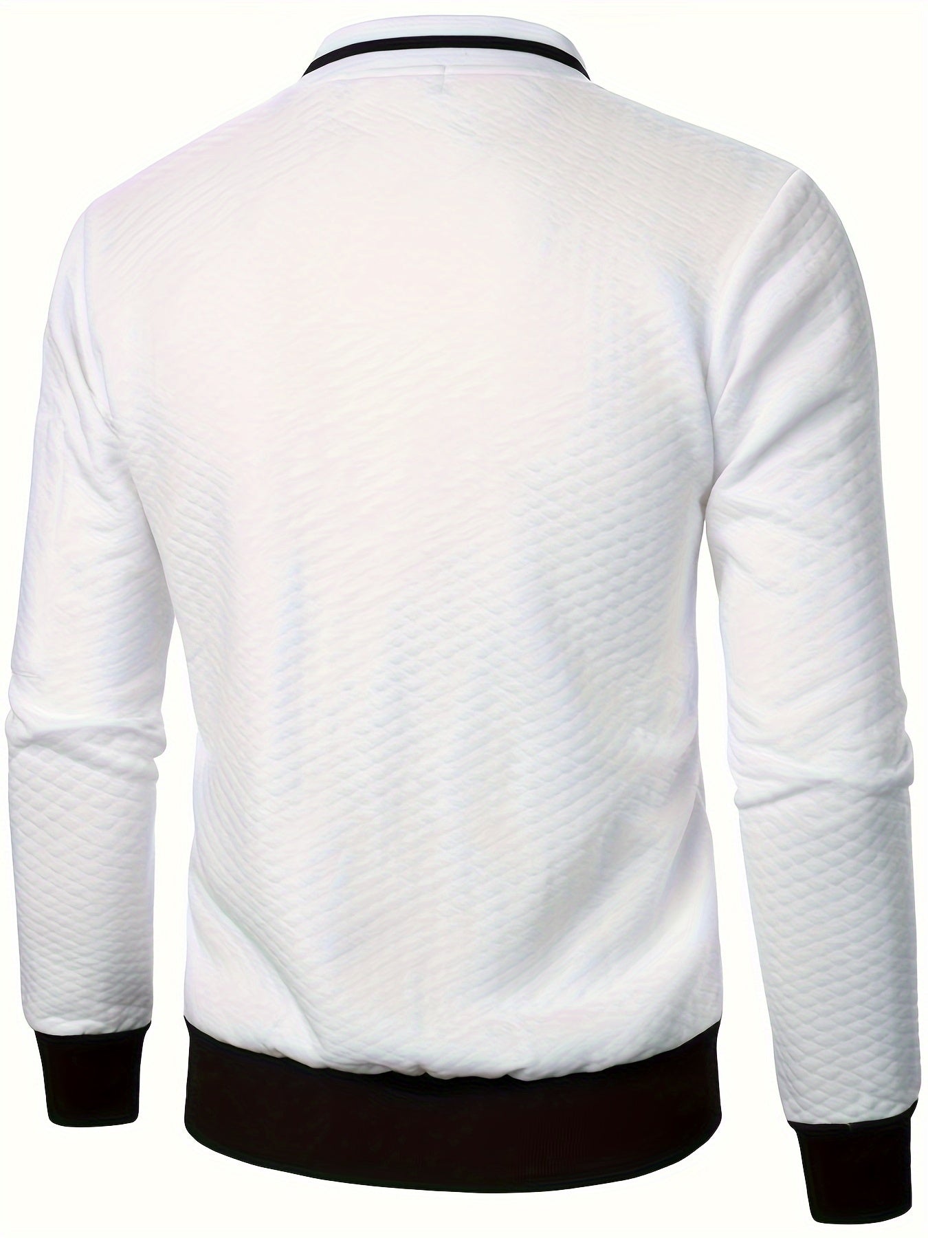 Men's Casual Full Zip Bomber Jacket, Warm Comfy Blouson Jacket For Autumn And Winter Outdoor Activity