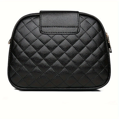 2024 Trendy Shoulder Bags, Popular Diamond-Patterned Spring And Summer Women'S Black Crossbody Mini Bags, Versatile Small Bags, Authentic Multi-Layer Women'S Bags, New Fashionable Middle-Aged Bags, Three-Layer Small Square Ba