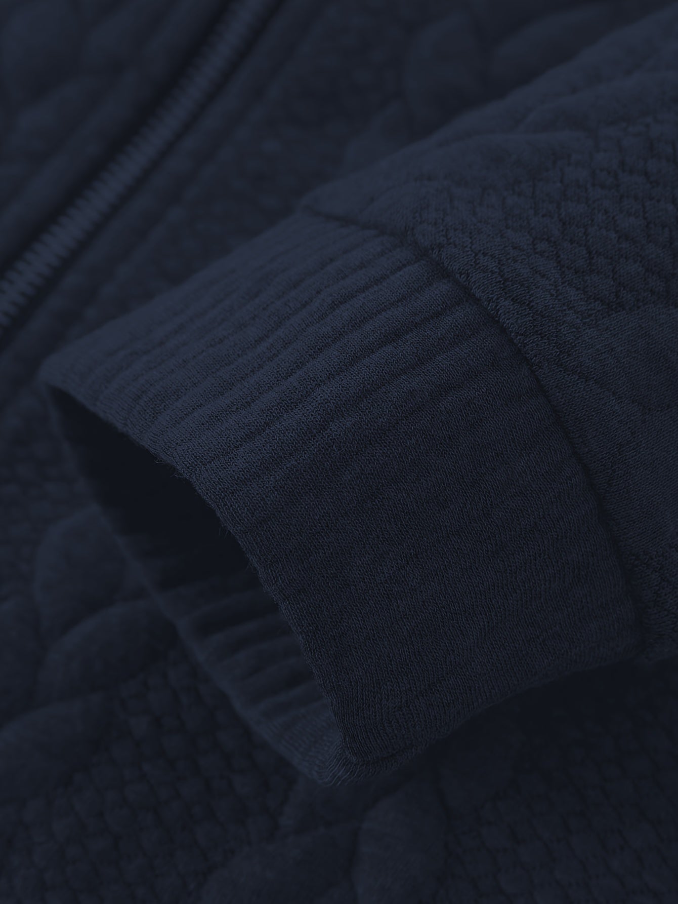 Men'S Light Blue Quilted Zip-Up Jacket - Casual Fall/Winter Outerwear with Stand Collar, Long Sleeves, and Front Pockets, Perfect for Casual Attire, Autumn Winter Apparel | Quilted Texture Jacket | Zippered Jacket