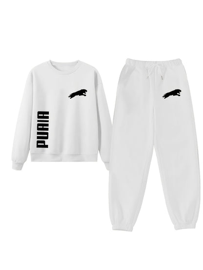 Women’s Casual Fall/Winter 2-Piece Long Sleeve Sweatsuit Set