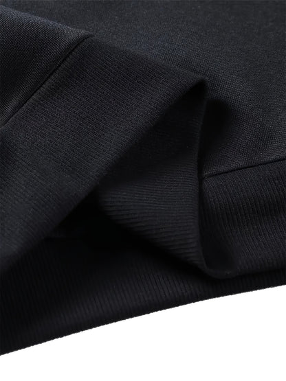 Men's New Year's Eve Fireworks Print Hooded Sweatshirt - Happy New Year Back Design with Adjustable Drawstring Hood, Loose Fit Streetwear Pullover, Warm Winter Casual Sweater for Parties & Casual Attire (Machine Washable), Re