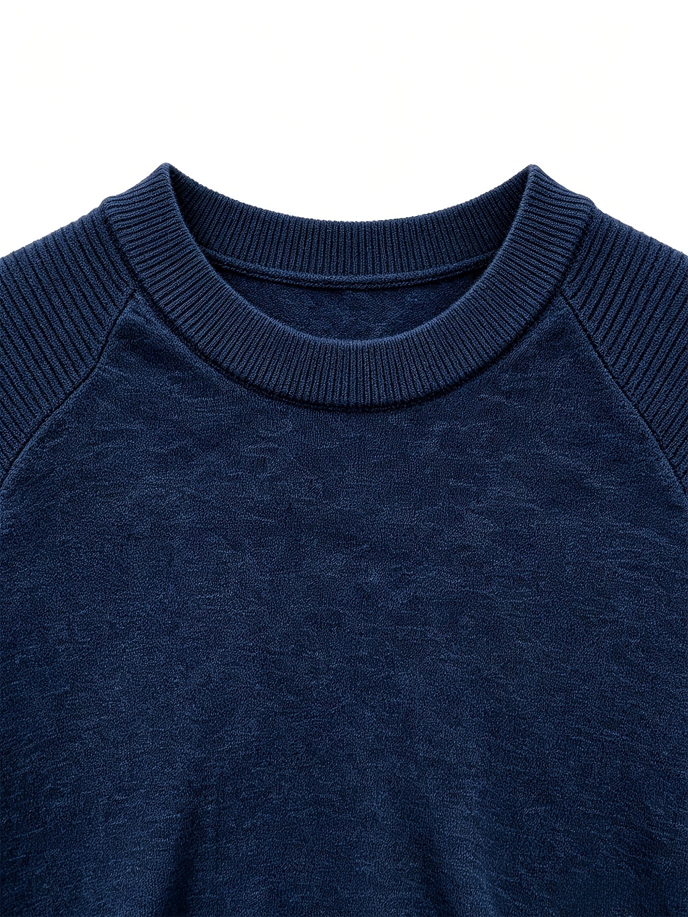 Men's Casual Summer Raglan Sleeve Knit Sweater, Lightweight Polyester