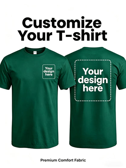 Men's Custom Polyester Crew Neck T-Shirt - Casual Summer Wear