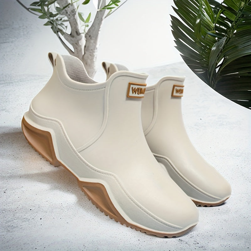 Men's Waterproof Non-Slip PVC Rain Boots for Outdoor Work