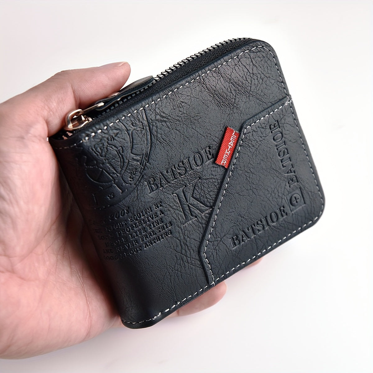 1pc Men's Business Wallet, Retro Letter Embossed Credit Card Holder, Gift For Men