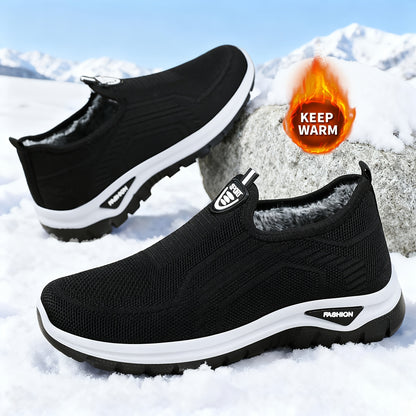 Կանացի մեծ չափսերի, բրդյա երեսպատումով տաք ձմեռային կոշիկներ, բազմակողմանի, հաստացված, փափուկ ներբանով, պարզ կոշիկներ