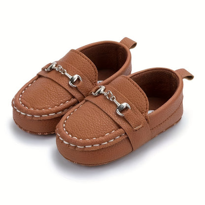 Casual Solid Color Slip On Sneakers For Baby Boys, Lightweight Non-slip Walking Shoes For Spring And Autumn