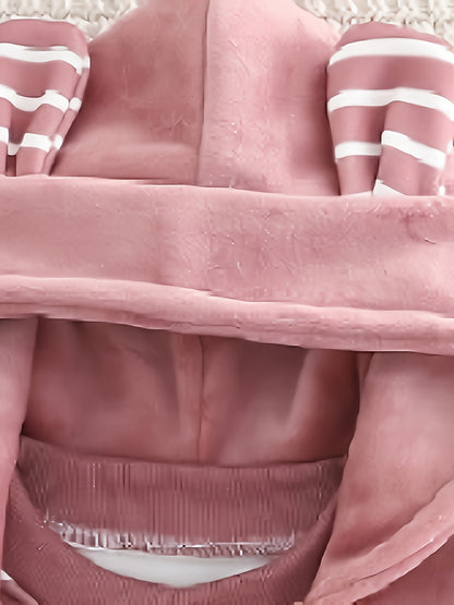 BABICOLOR-ի ձմեռային 3 հատ շան նախշերով գլխարկով բաճկոնի և տաբատի հավաքածու - տաք, ազատ հագուստ, ձմեռային հագուստ առաջին լուսանկարահանումների համար, առօրյա ցուրտ եղանակի վերնազգեստ, իդեալական է բացօթյա օգտագործման համար