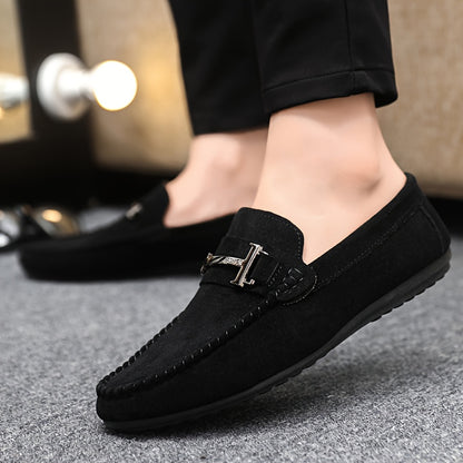 Men's Casual Loafers Slip-On Round Toe Minimalist Style
