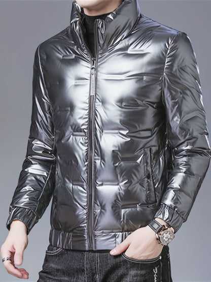 Men'S Winter Jacket - Windproof & High Quality Cold Weather Coat with Stand-Up Collar, Thick Insulated Outerwear for Skiing, Hiking, Commuting - Non-Stretch Fabric, Easy-Care - Ideal for Everyday & Formal Events, Winter Coat,