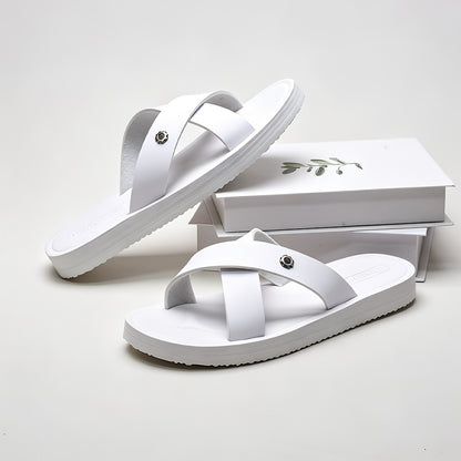 Men's Cross-Strap Casual Sandals with Soft EVA Sole