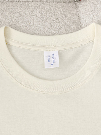 Women's Casual Cotton T-Shirt with Hummingbird Leaf Print