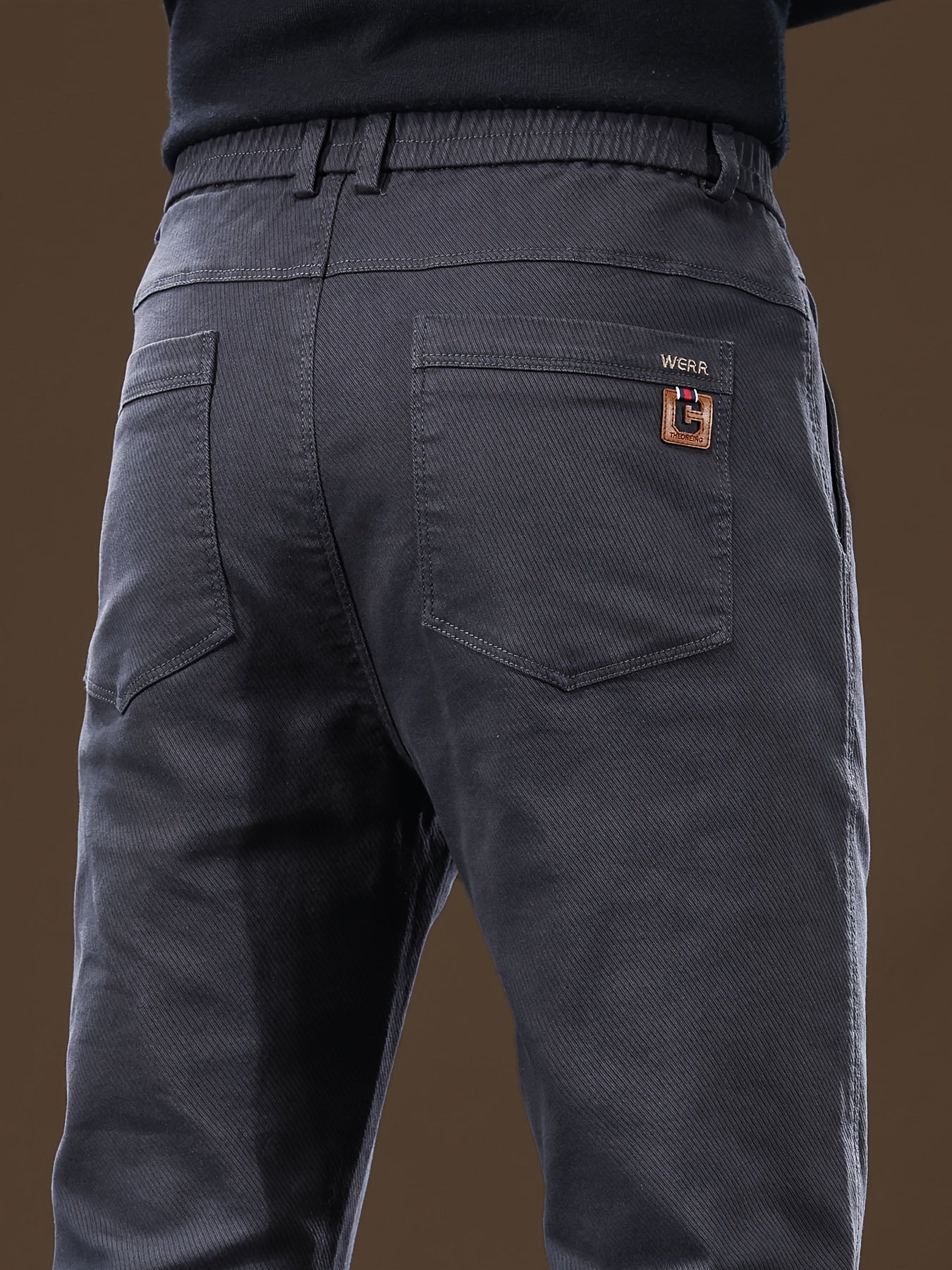 Men's Slim-Fit Cotton Blend Business Casual Pants