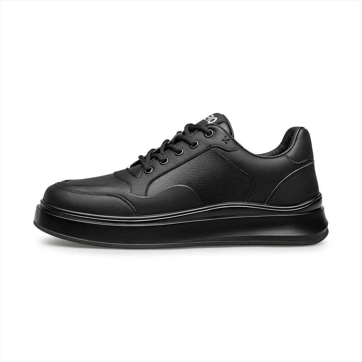 Men's Genuine Leather Casual Platform Sneakers - Breathable Spring Sho