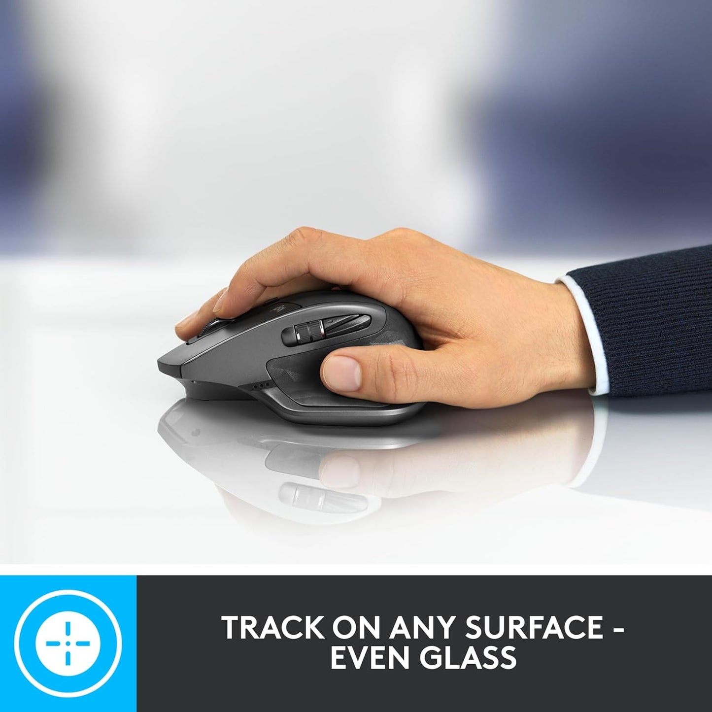 Logitech MX Master 2S Bluetooth Edition Wireless Mouse – Use on Any Surface, Hyper-Fast Scrolling, Ergonomic, Rechargeable, Control up to 3 Apple Mac and Windows Computers - Graphite
