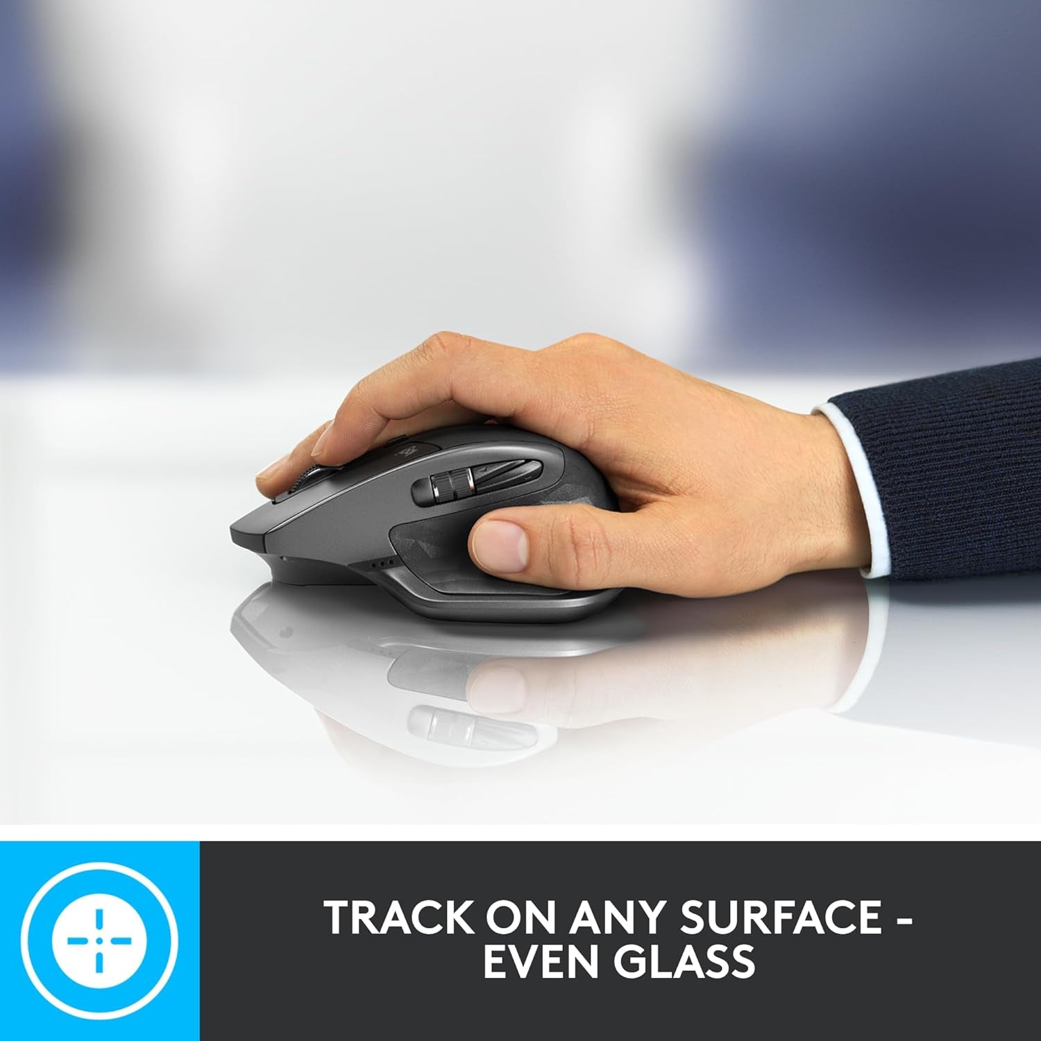 Logitech MX Master 2S Bluetooth Edition Wireless Mouse – Use on Any Surface, Hyper-Fast Scrolling, Ergonomic, Rechargeable, Control up to 3 Apple Mac and Windows Computers - Graphite