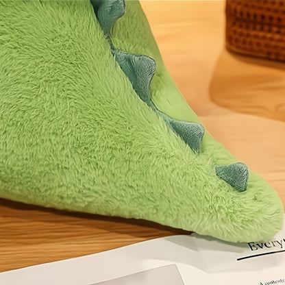 Cute Green Dinosaur Plush Toy with Jacket, Soft Face, Can Be Used as a Pillow, Doll, or Bedside Decoration, Ideal for Birthday, Christmas, New Year, and Valentine's Day Gifts