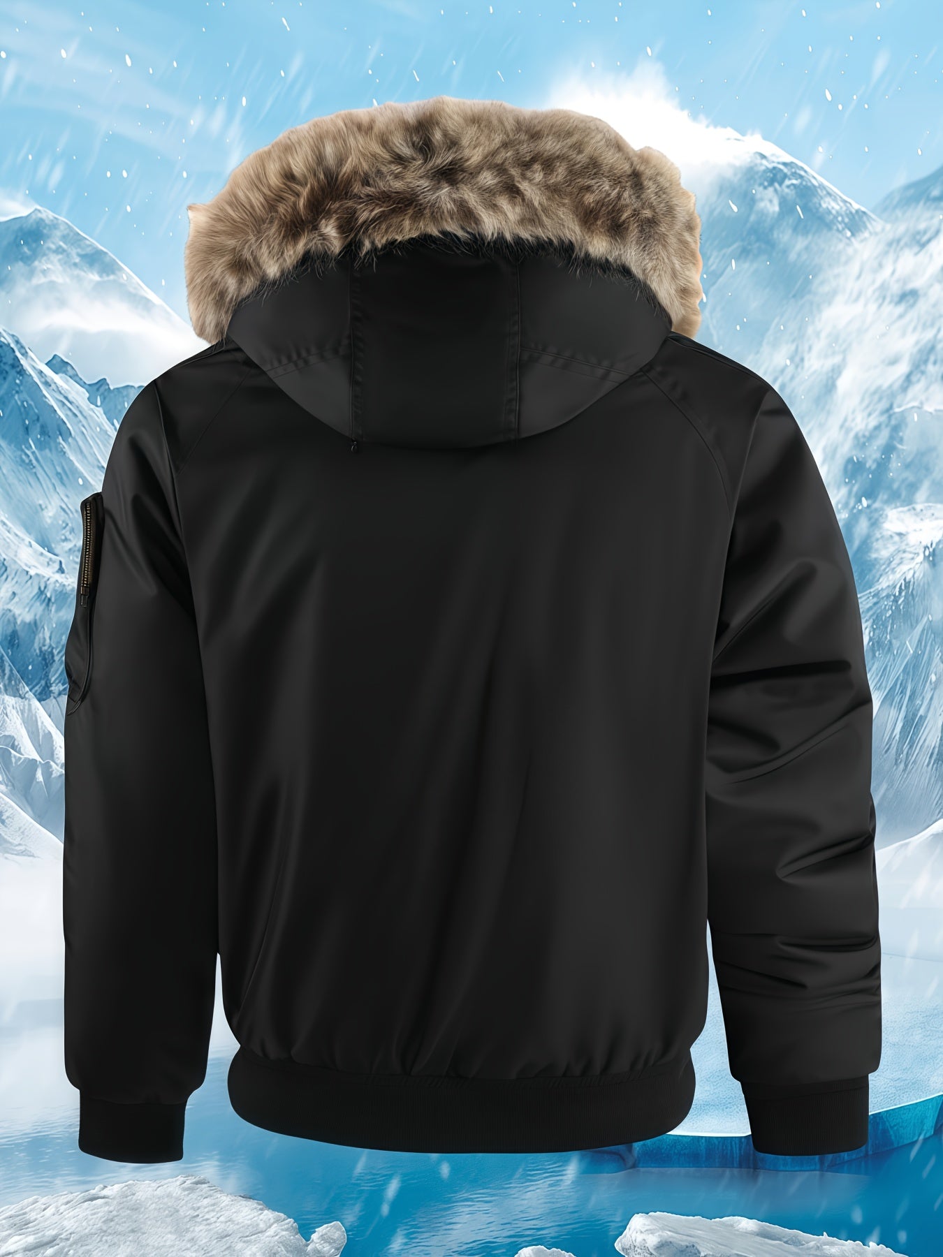 Տղամարդու ձմեռային վերարկու - նոր տաք, գլխարկով բաճկոն՝ ոսկեգույն նախշերով, ազատ չափսի, ցուրտ եղանակի համար նախատեսված ամենօրյա վերնազգեստ, լվացքի մեքենայով լվացվող, հաստ, հարմարավետ փափուկ աստառով