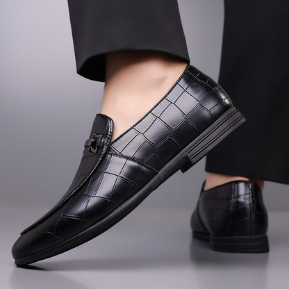 Men's Plus Size Oxford Shoes, British Style Business Casual Slip-Ons