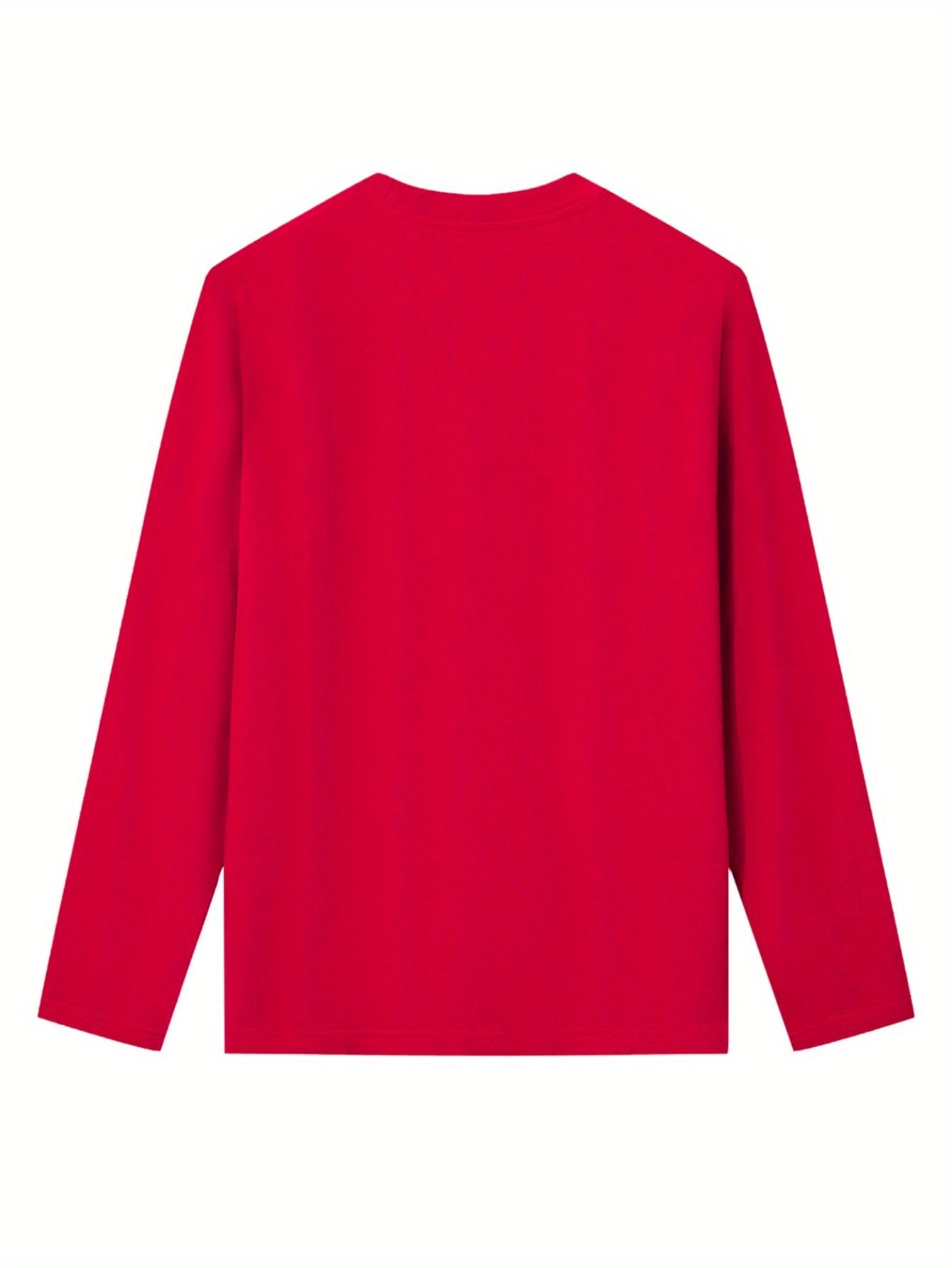 Women'S Christmas Long Sleeve T-Shirt - Santa Claus & Holiday Graphic Tee, Machine Washable Everyday & Party Outfit for Christmas, New Year'S Eve - Non-See-Through Casual Top, Christmas Shirts, Festive Attire, Round Neckline