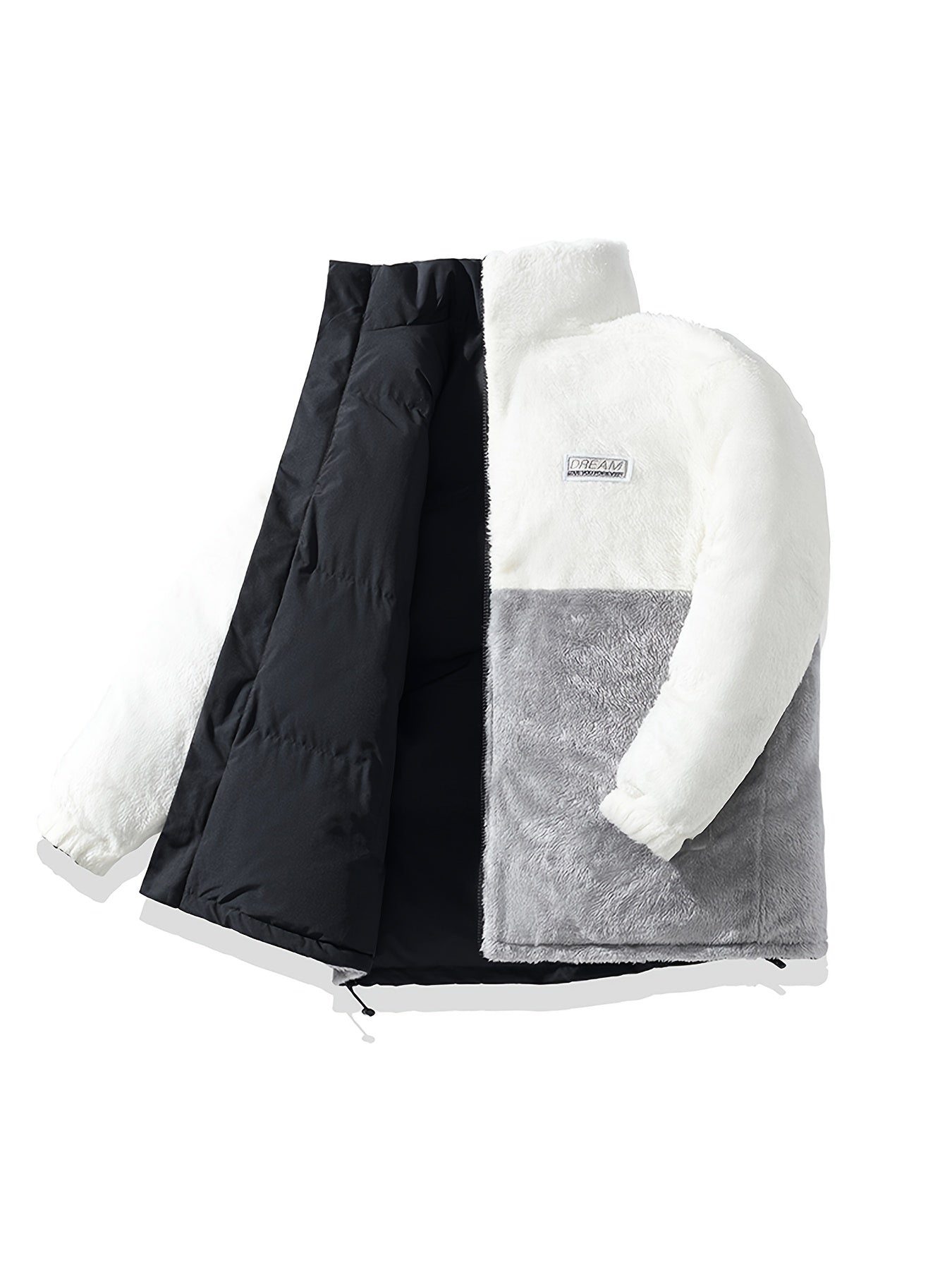 Men'S Heavy-Duty Winter Jacket - Thick Insulated Coat with Full-Zip Closure, Double-Sided Wearing, Stand Collar, Non-Stretch Fabric - Cold Weather Outerwear for Men